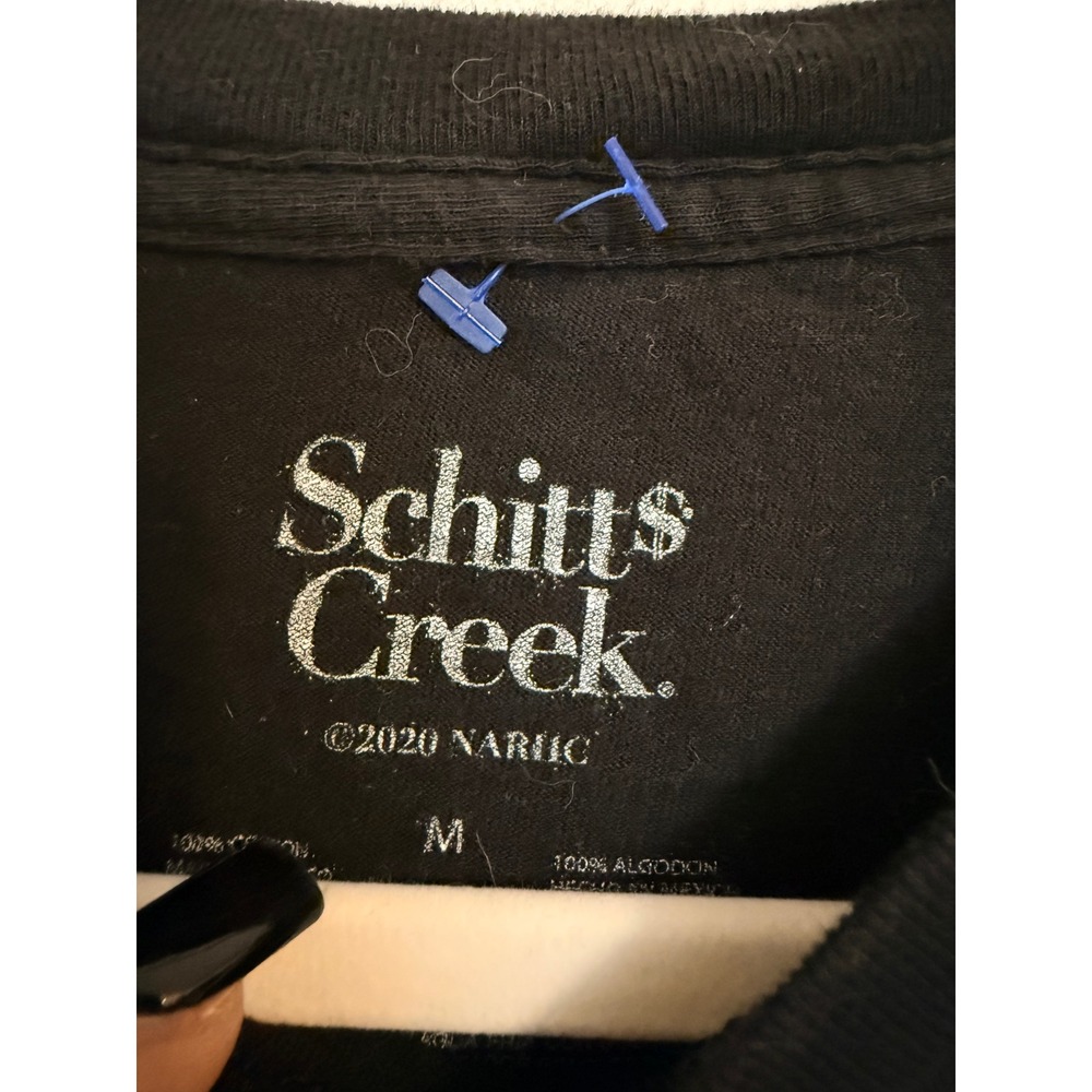 Schitts Creek Mens Graphic T-Shirt Black Short Sleeve Logo Tee Size M 2020 NARBC - Picture 2 of 3